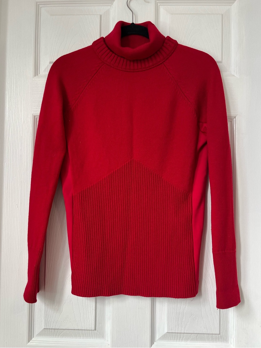 Athleta Red Turtleneck Ribbed wool blend Women's Sweater size XS